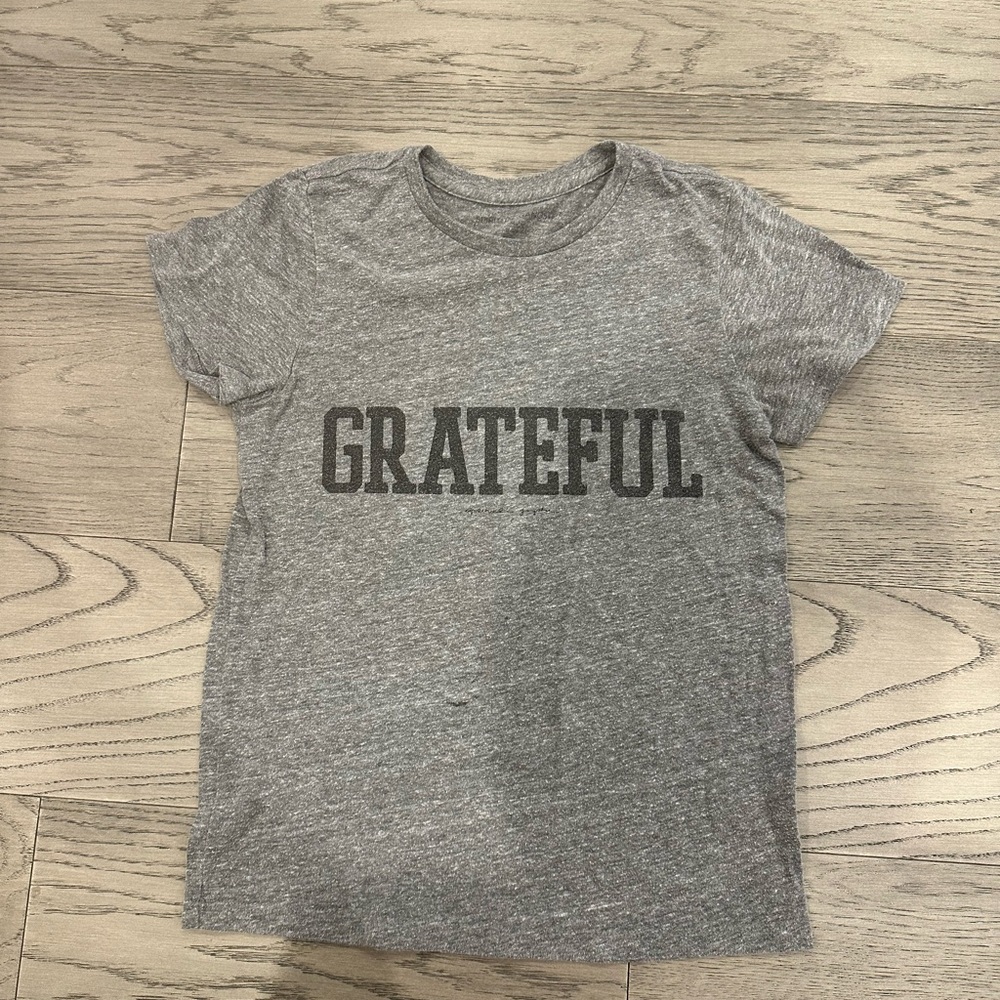 Spiritual Gangster Gray 'Grateful' Kids Tee